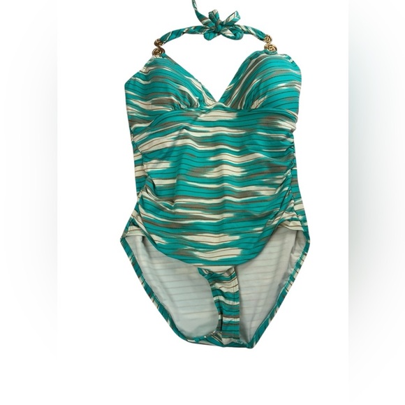 CoCo Reef 38DD One Piece Striped Swimsuit - Picture 2 of 13